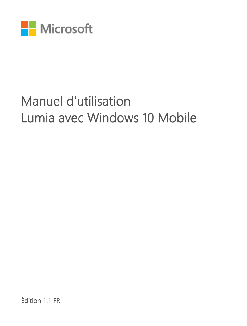 Image de la première page du manuel de l'appareil Lumia 950 XL