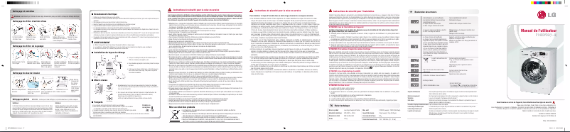 Page 1 de la notice Manuel utilisateur LG F1403YD26