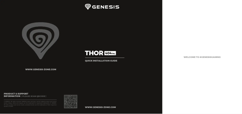 Page n°1 - Manuel utilisateur Genesis Thor 404 TKL
