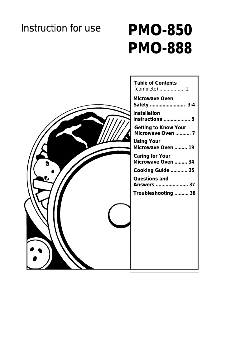 Page n°1 - Manuel utilisateur Palsonic PMO-850