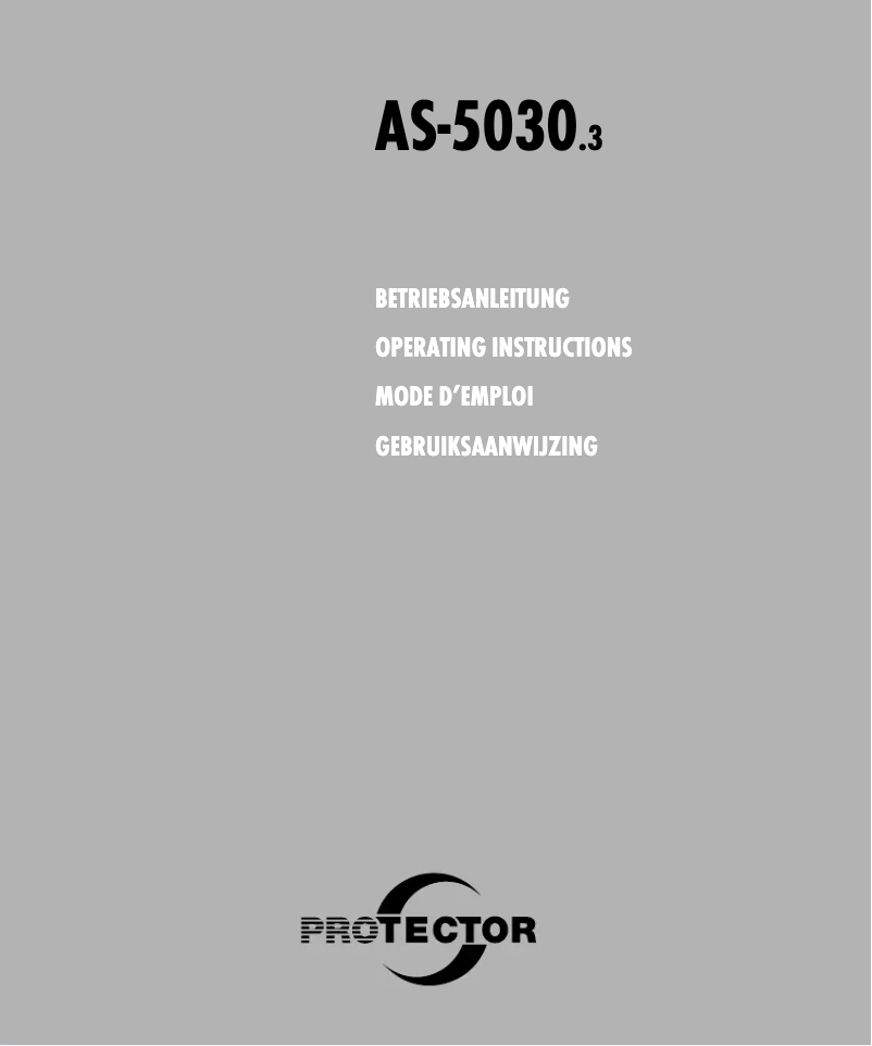 Page 1 de la notice Manuel utilisateur Protector AS-5030