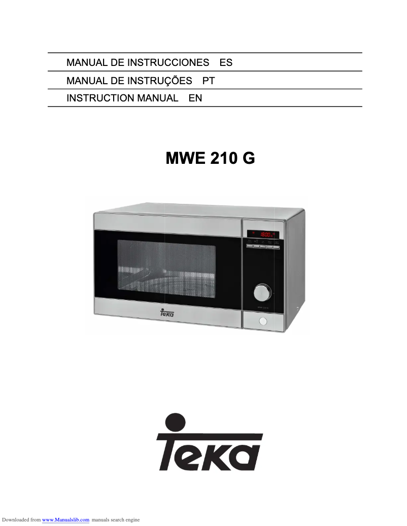 Page 1 de la notice Manuel utilisateur Teka MWE 210 G