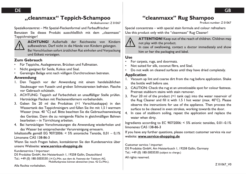 Image de la première page du manuel de l'appareil 01067