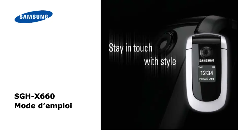 Image de la première page du manuel de l'appareil SGH-X660