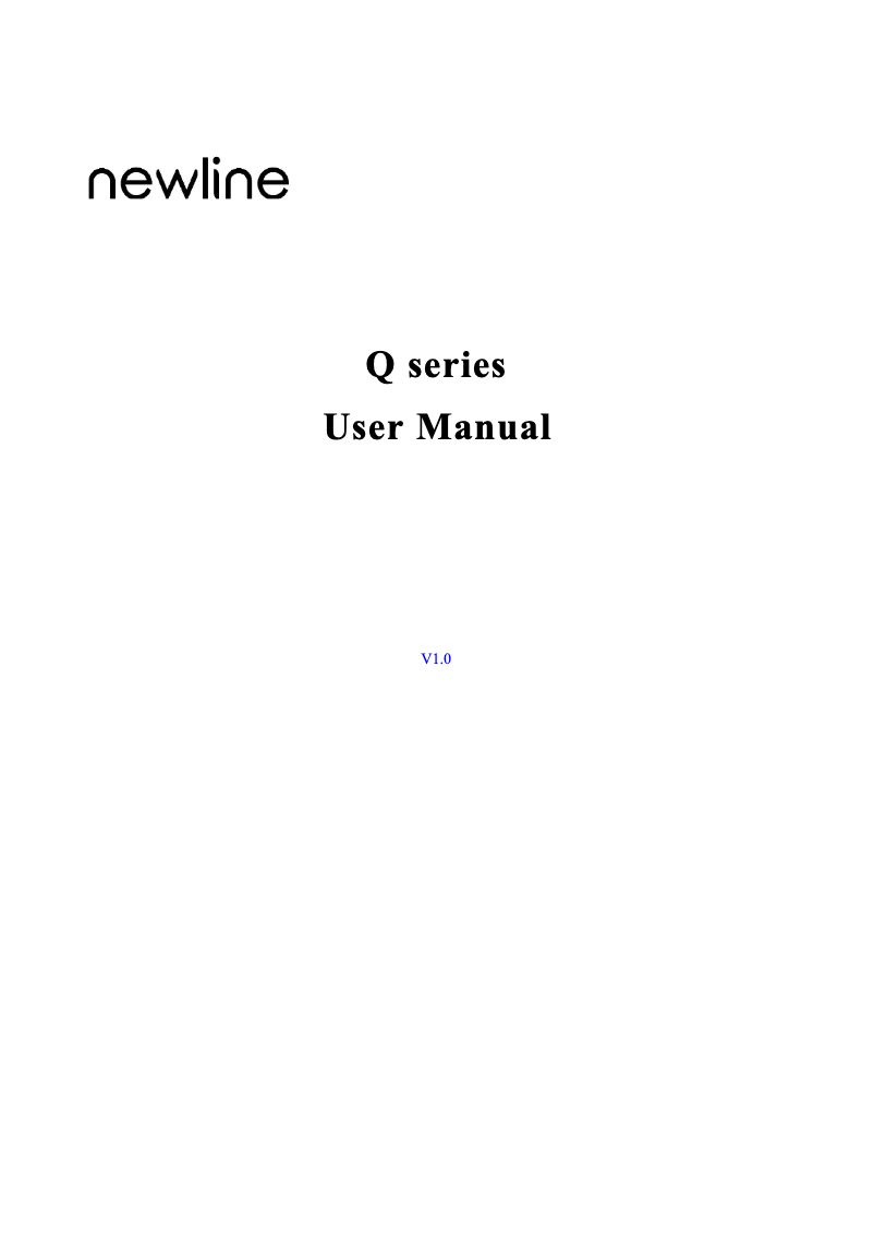 Page n°1 - Manuel utilisateur Newline Lyra