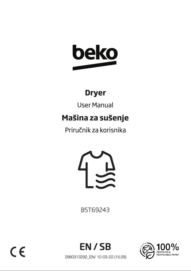 Image de la première page du manuel de l'appareil B5T69243