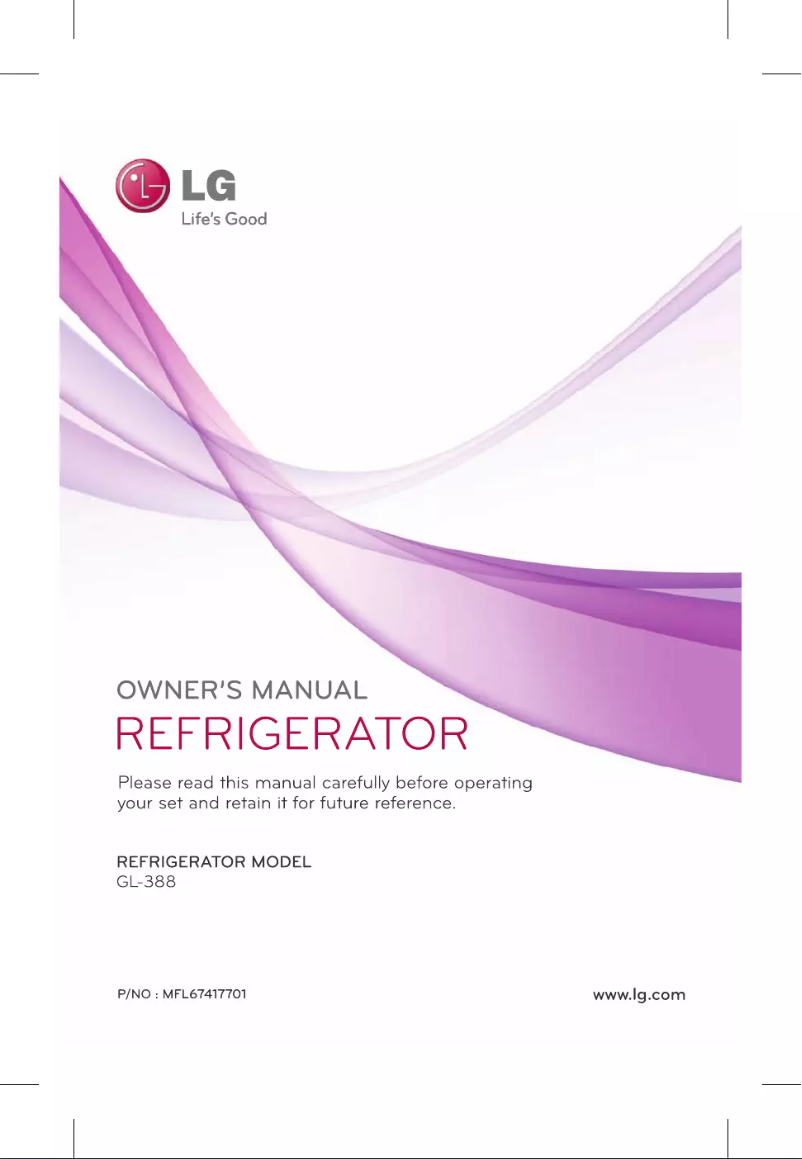 Page 1 de la notice Manuel utilisateur LG GL-388YEQ