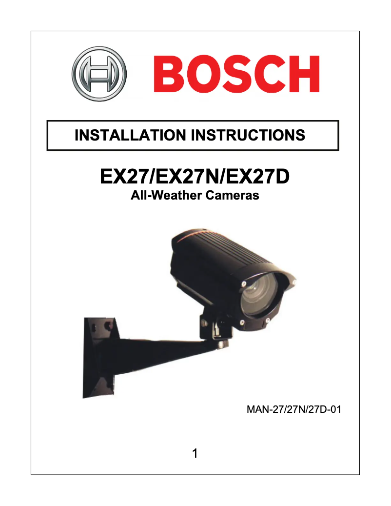 Página 1 del manual Manual de usuario Bosch EX27