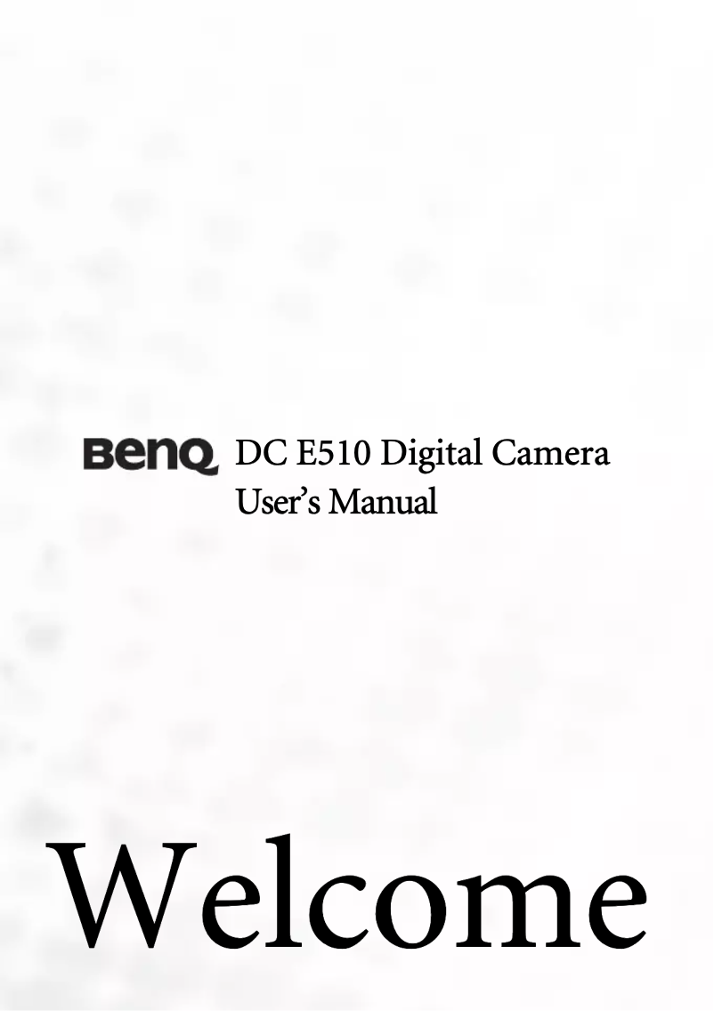 Image de la première page du manuel de l'appareil DC E510