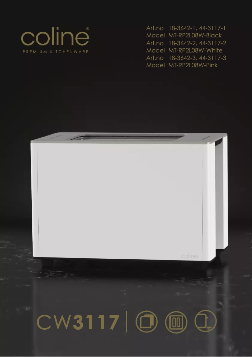 Page 1 de la notice Manuel utilisateur Coline CW3117