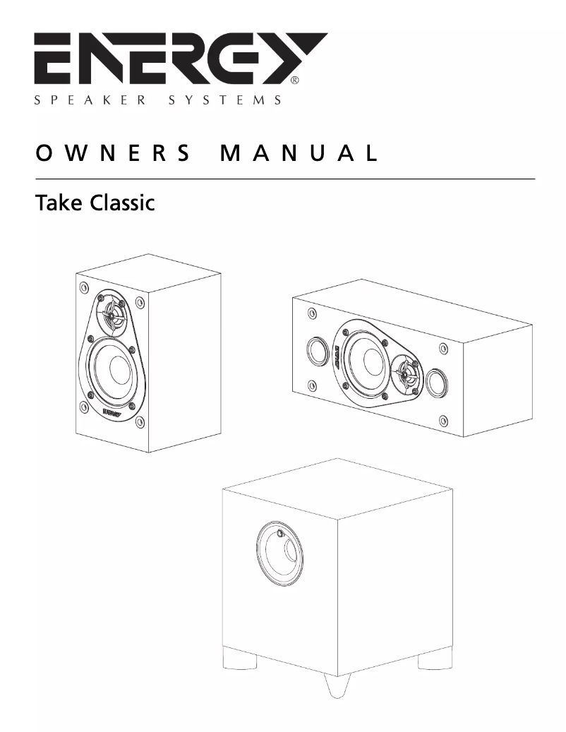 Page 1 de la notice Manuel utilisateur Energy Take Classic