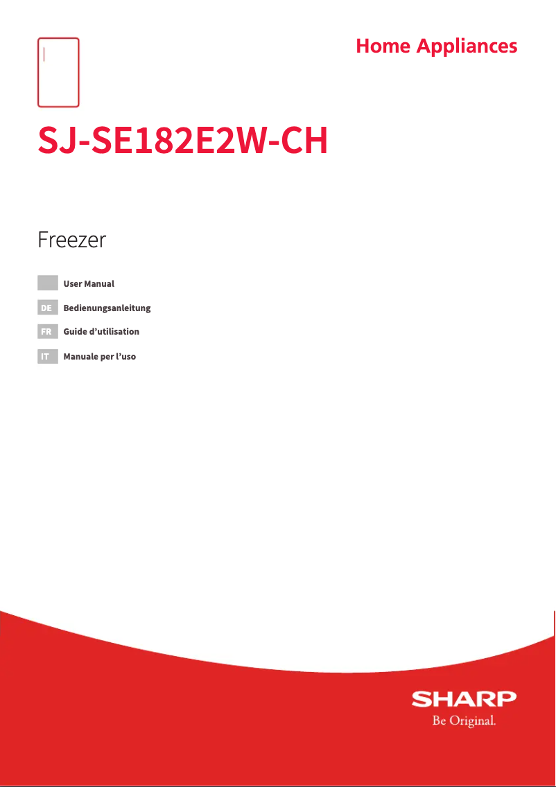 Page 1 de la notice Manuel utilisateur Sharp SJ-SE182E2W-CH