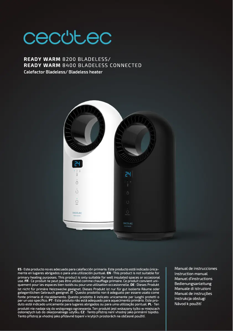 Página 1 del manual Manual de usuario Cecotec Readywarm 8200 Bladeless