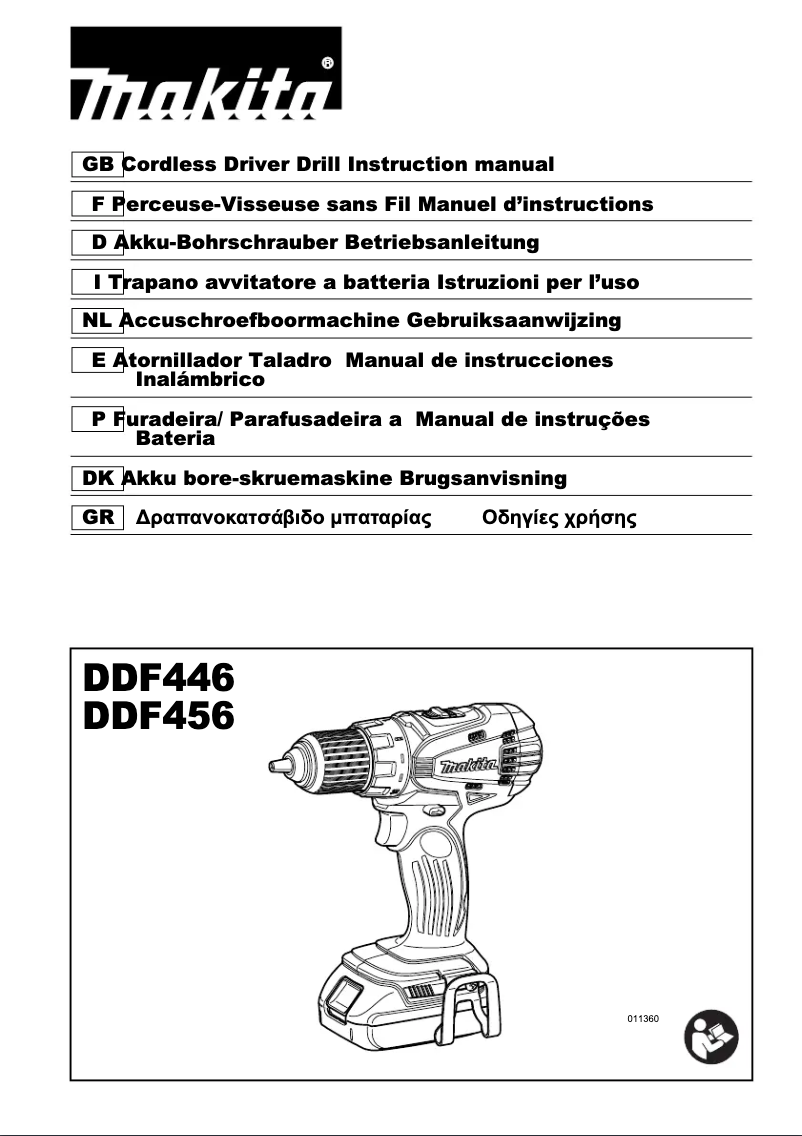 Page 1 de la notice Manuel utilisateur Makita DDF446Z