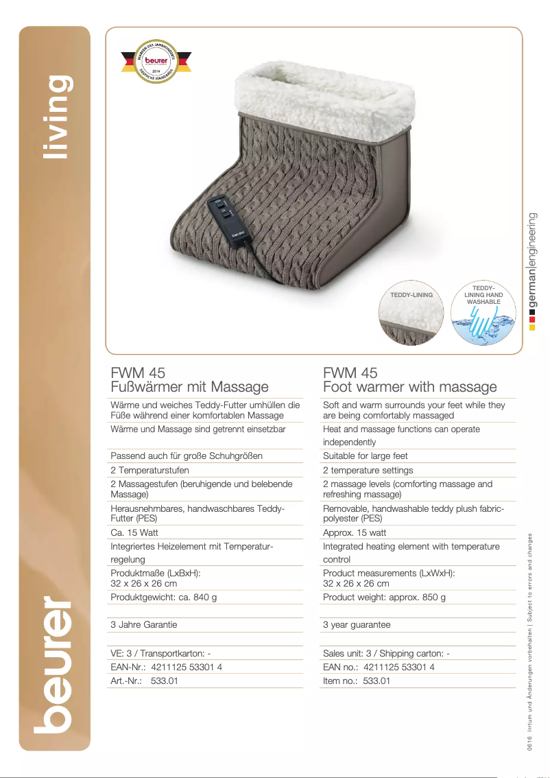 Image de la première page du manuel de l'appareil FWM 45