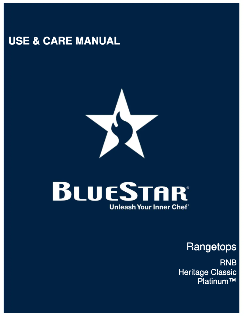 Page n°1 - Manuel utilisateur BlueStar BSPRT244BL