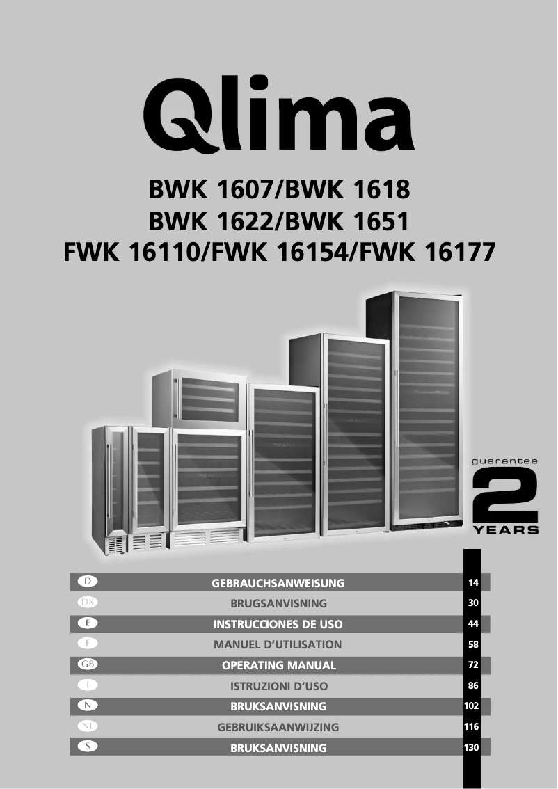 Page n°1 - Manuel utilisateur Qlima FWK 16110