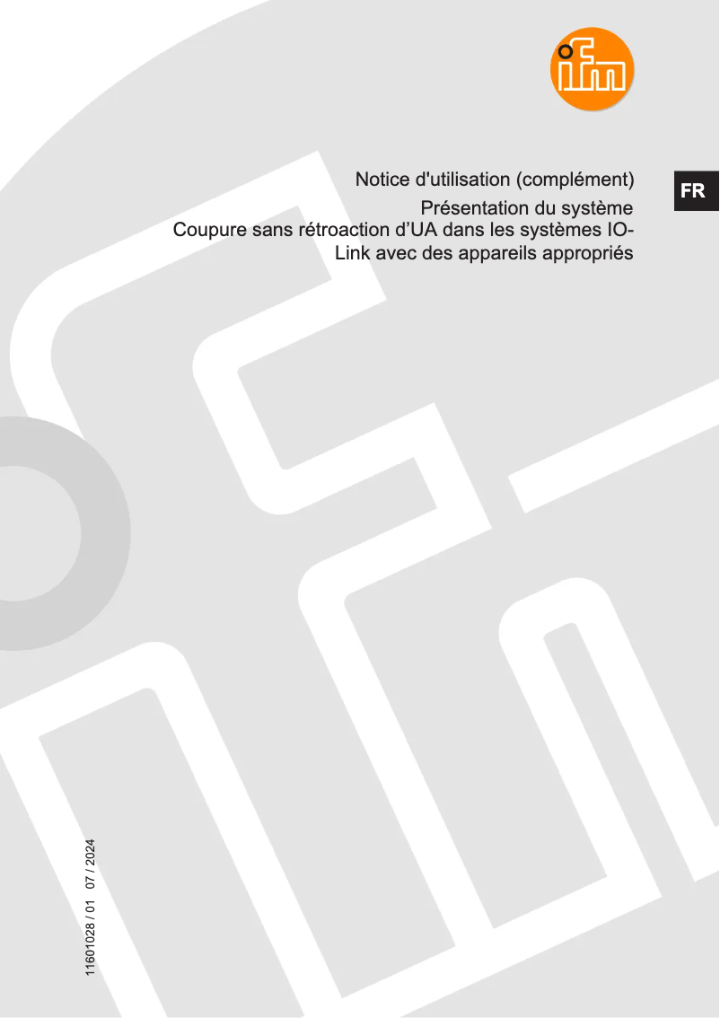 Page 1 de la notice Manuel utilisateur IFM AL1220