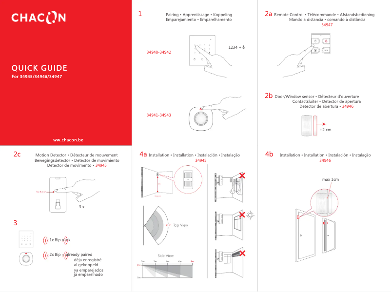 Page 1 de la notice Manuel utilisateur Chacon 34945