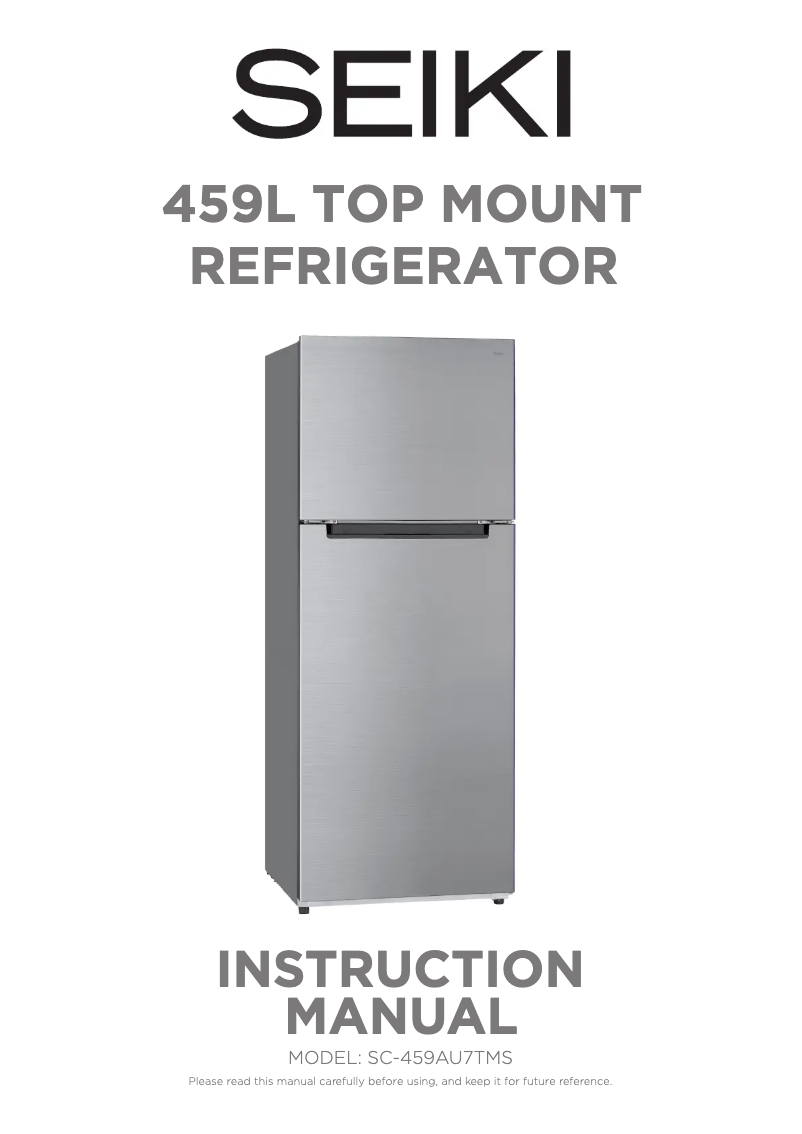 Page n°1 - Manuel utilisateur Seiki SC-459AU7TMS