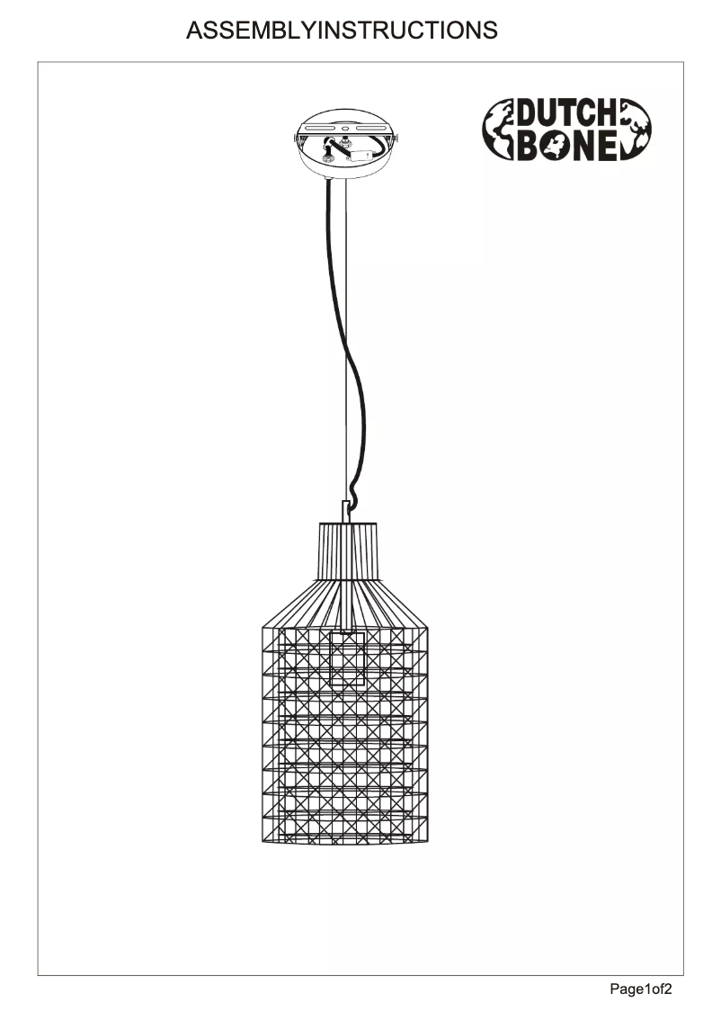 Page 1 de la notice Manuel utilisateur Dutchbone Jim Tall