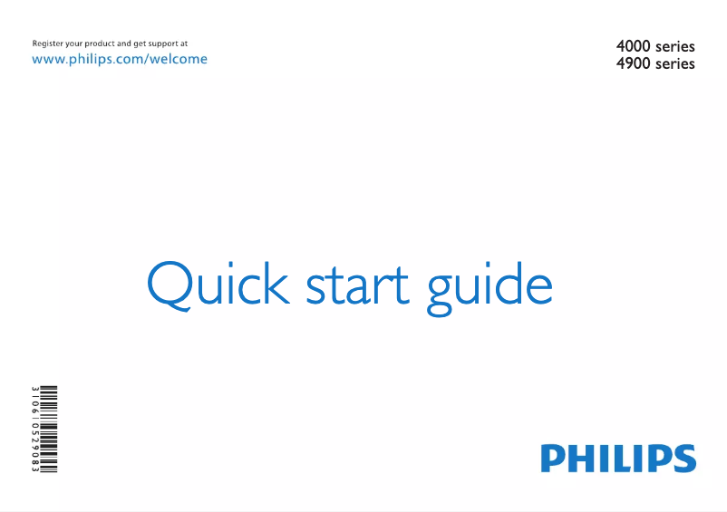 Image de la première page du manuel de l'appareil 50PFL4008G