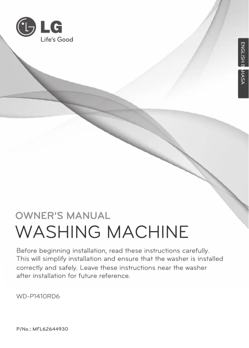 Página 1 del manual Manual de usuario LG WD-P1410RD6