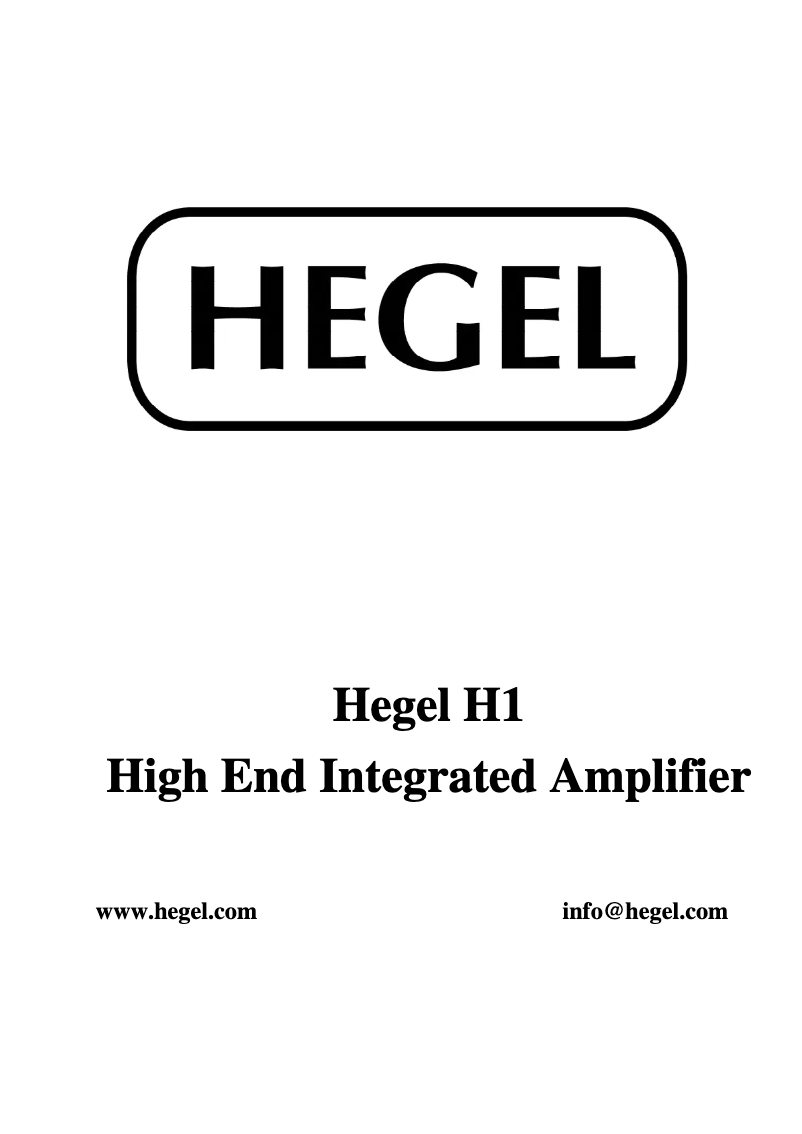Image de la première page du manuel de l'appareil H1