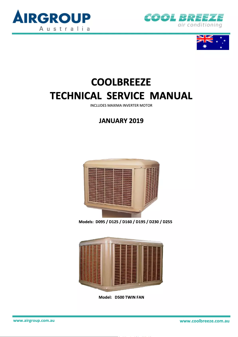 Page 1 de la notice Manuel utilisateur Cool Breeze D255