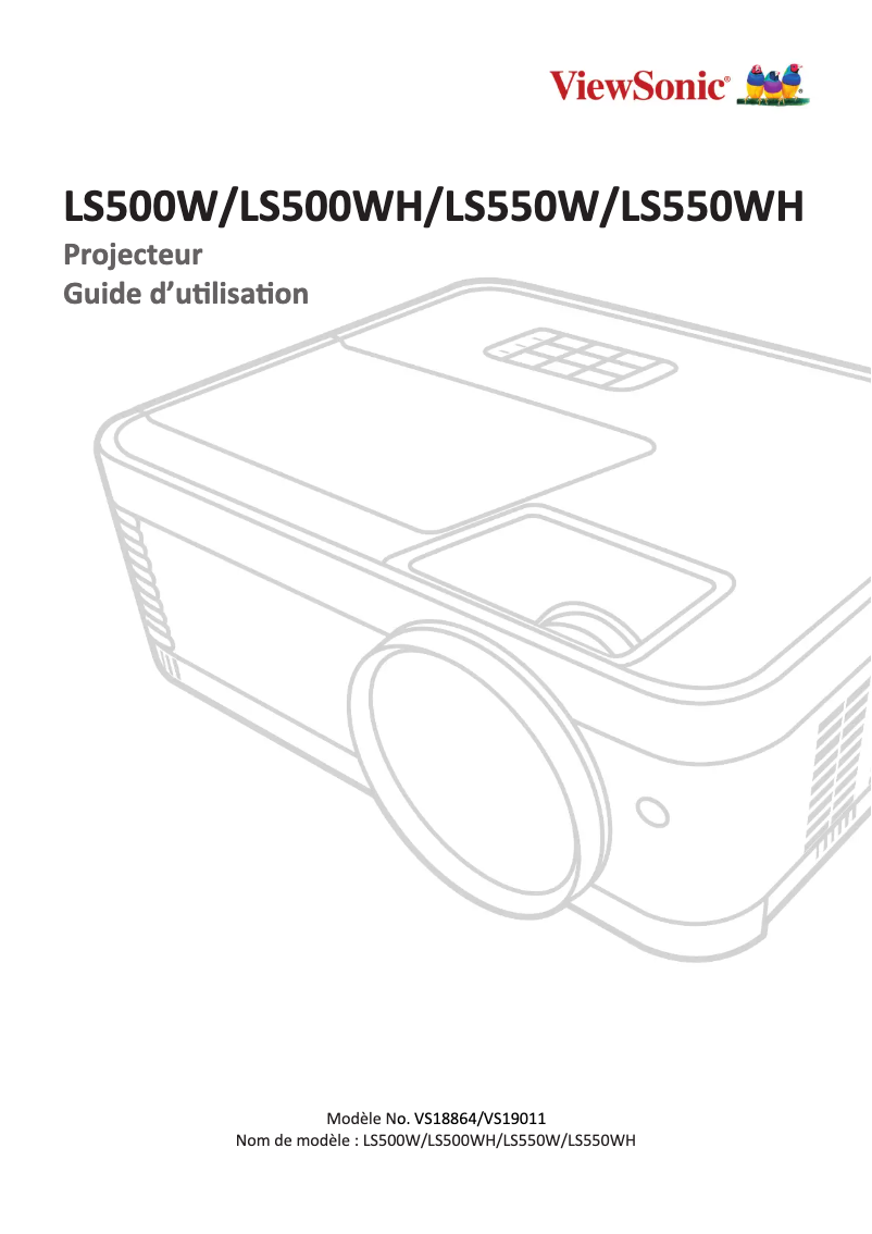 Page 1 de la notice Manuel utilisateur Viewsonic LS500W