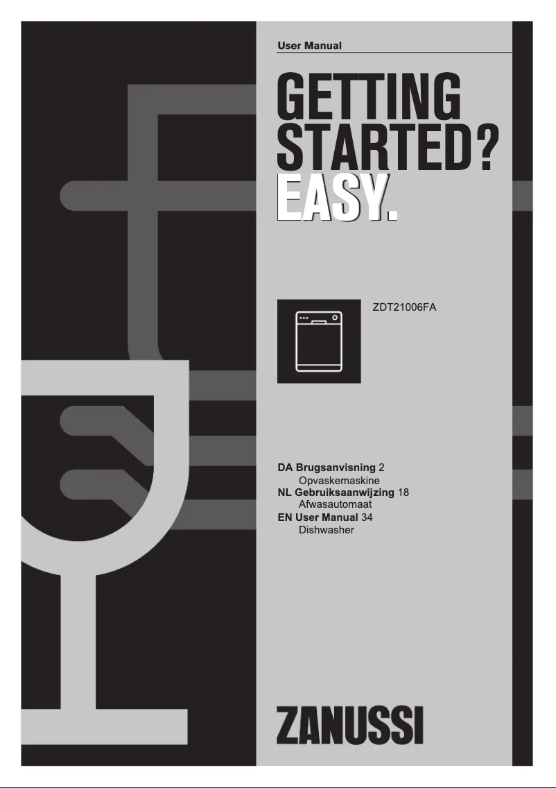 Image de la première page du manuel de l'appareil ZDT21006FA