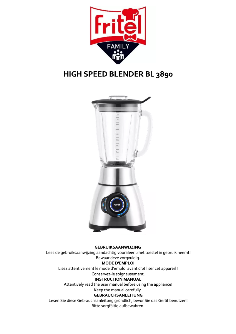 Image de la première page du manuel de l'appareil High Speed BL 3890