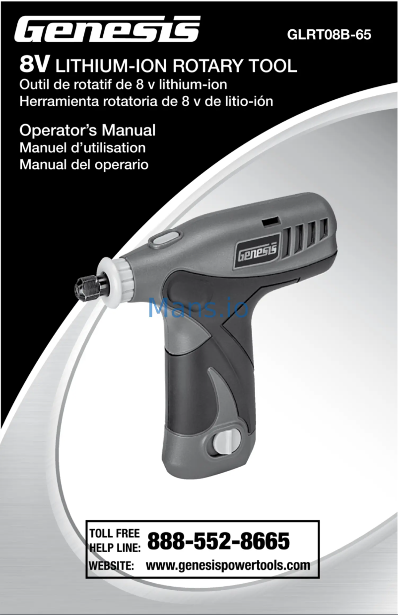 Page 1 de la notice Manuel utilisateur Genesis GLRT08B-65