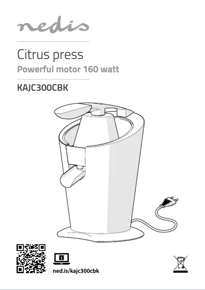Page 1 de la notice Manuel utilisateur Nedis KAJC300CBK