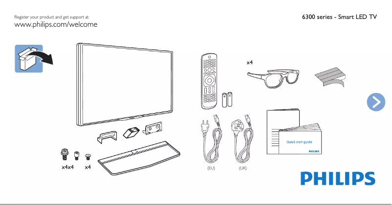 Página 1 del manual Guía de inicio rápido Philips 42PFH6309
