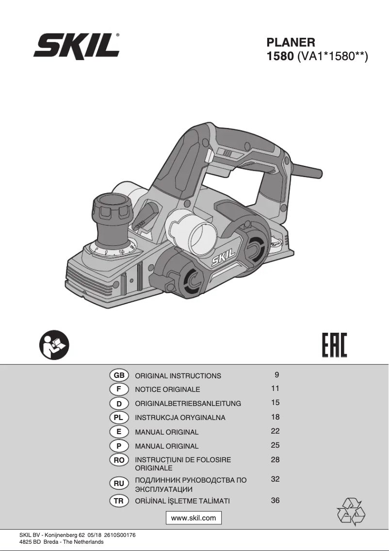 Página 1 del manual Manual de usuario Skil 1580 AA