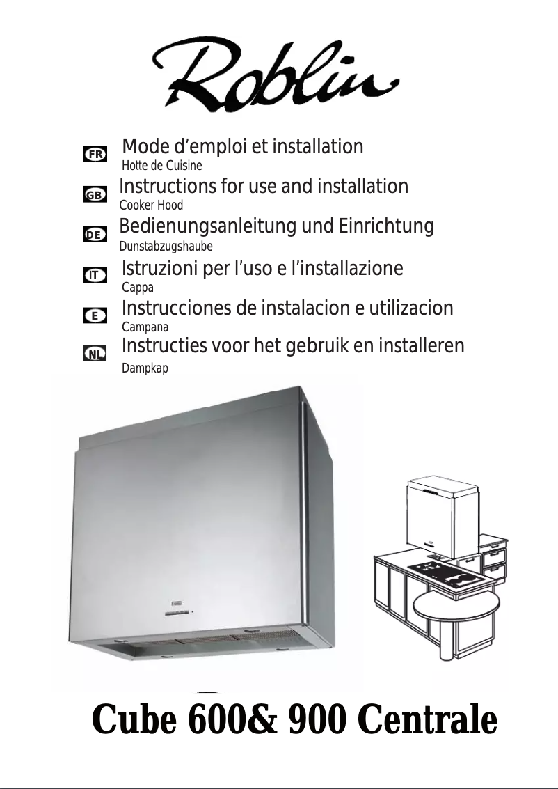 Page 1 de la notice Manuel utilisateur Roblin Cube/2 900