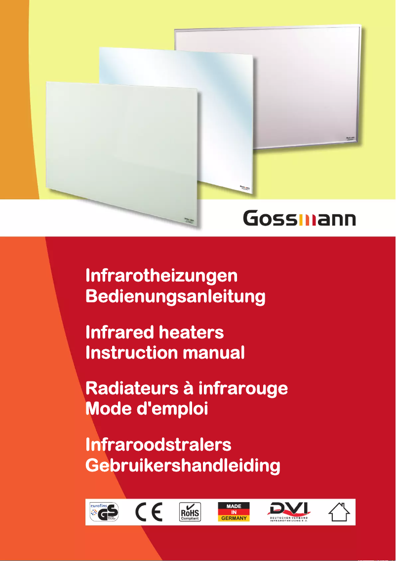 Page n°1 - Manuel utilisateur Gossmann A270