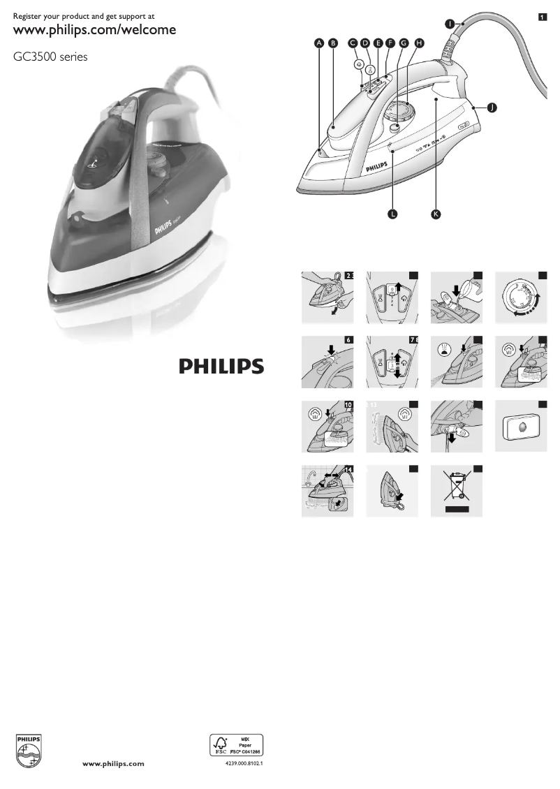 Image de la première page du manuel de l'appareil EasyCare GC3540