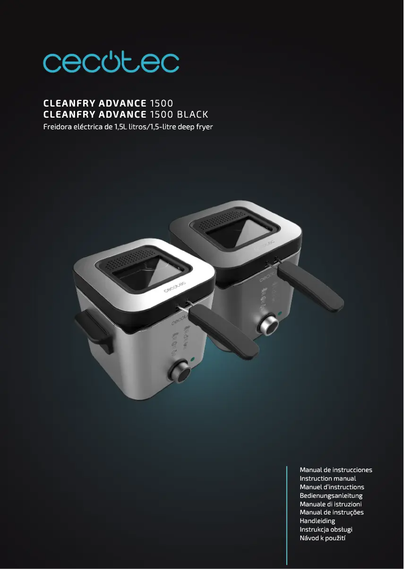 Image de la première page du manuel de l'appareil CleanFry Advance 1500
