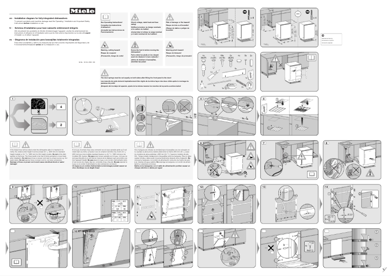 Page 1 de la notice Instructions / montage Miele G 6987 SCVI K2O