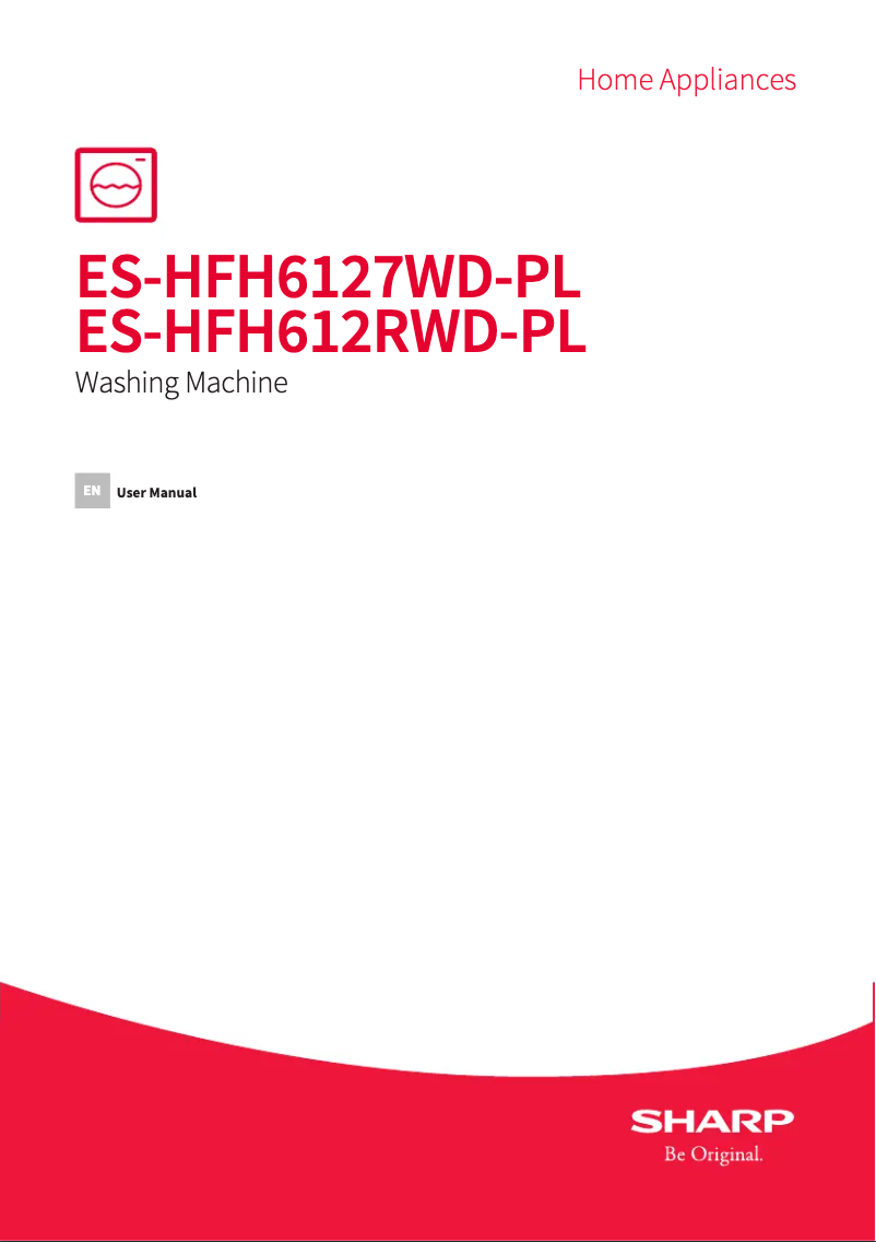 Page 1 de la notice Manuel utilisateur Sharp ES-HFH6127WD-PL