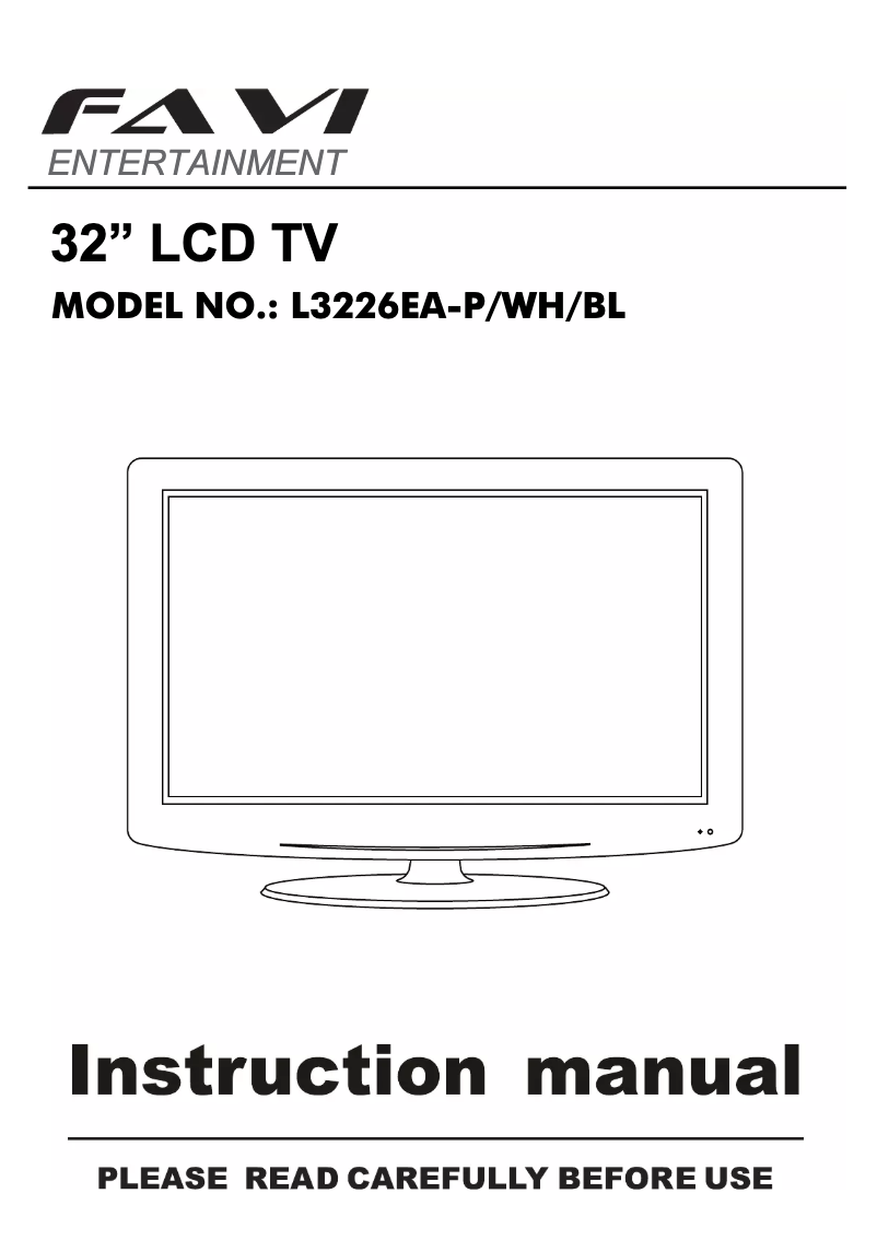 Page 1 de la notice Manuel utilisateur FAVI L3226EA2