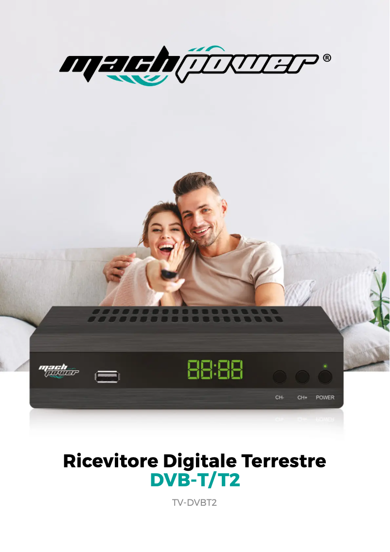 Page 1 de la notice Fiche technique Mach Power TV-DVBT2