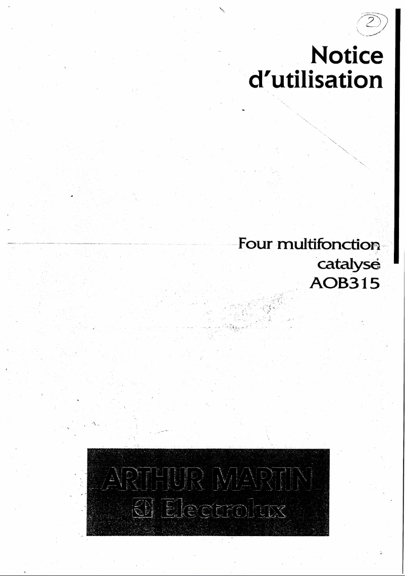 Página 1 del manual Manual de usuario Arthur Martin-Electrolux AOB 315 X1