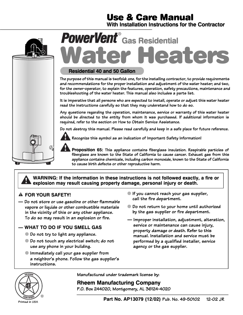 Page n°1 - Manuel utilisateur Hotpoint HG40T1PD00