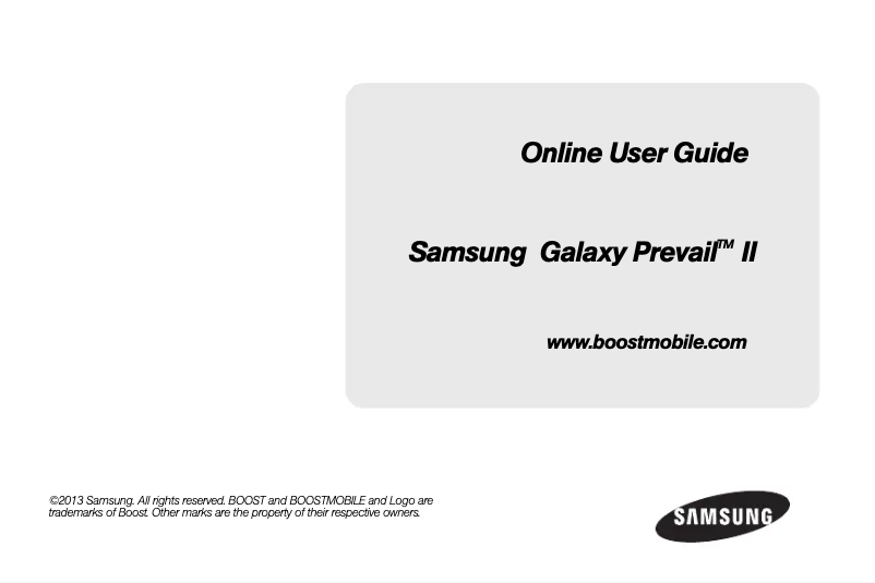 Page n°1 - Manuel utilisateur Samsung Galaxy Prevail 2