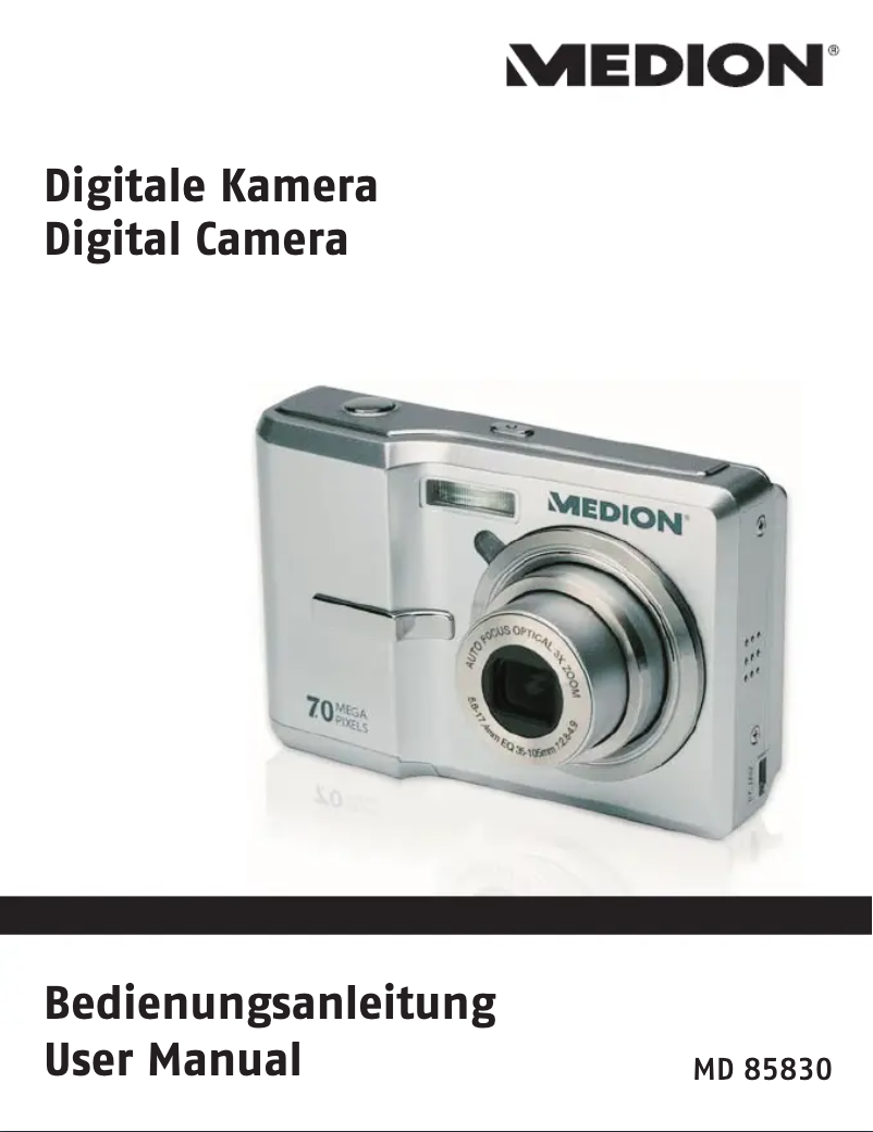 Page n°1 - Manuel utilisateur Medion MD 85830