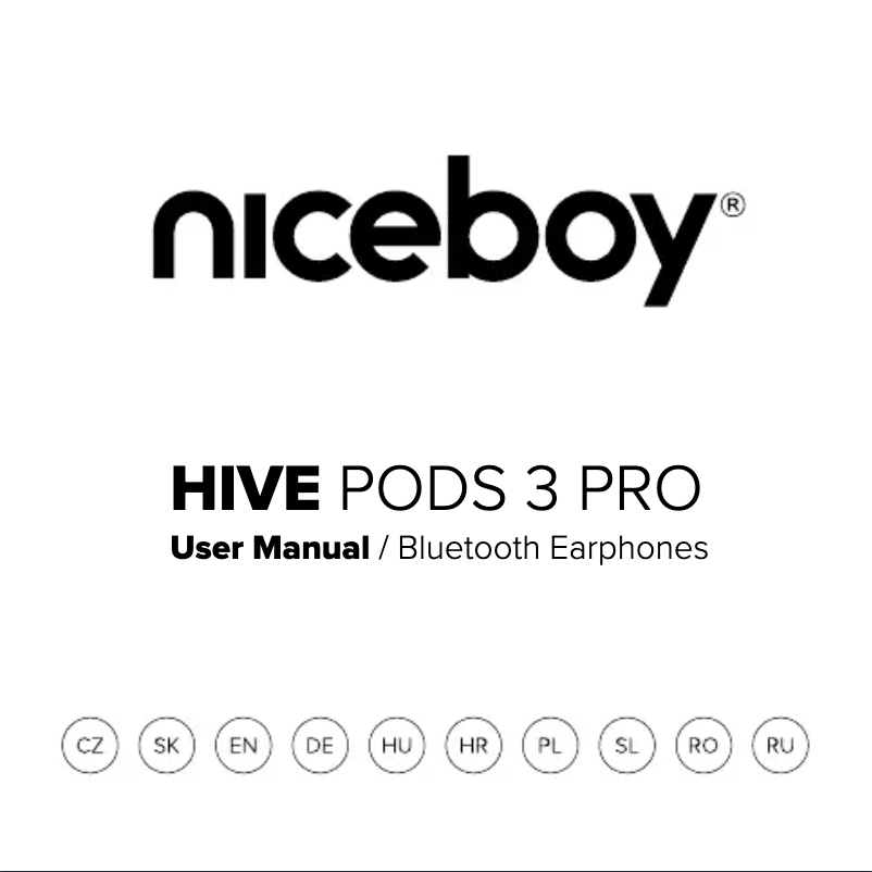 Page 1 de la notice Manuel utilisateur Niceboy HIVE Pods 3 Pro
