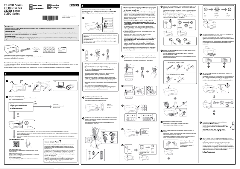 Page 1 de la notice Guide d'installation Epson EcoTank ET-1810
